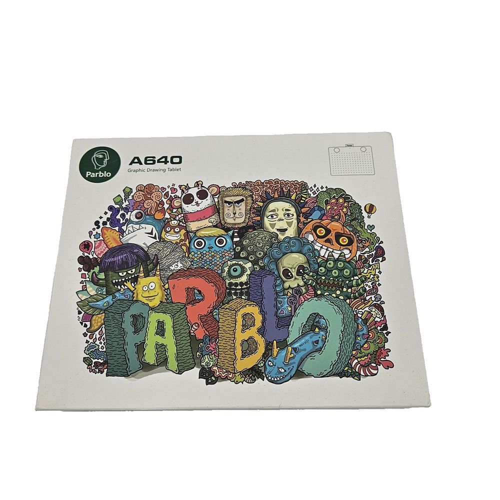 Parblo A640 Graphic Drawing Tablet 6x4 Inch 8192 level pressure‎ sensitivity CIB